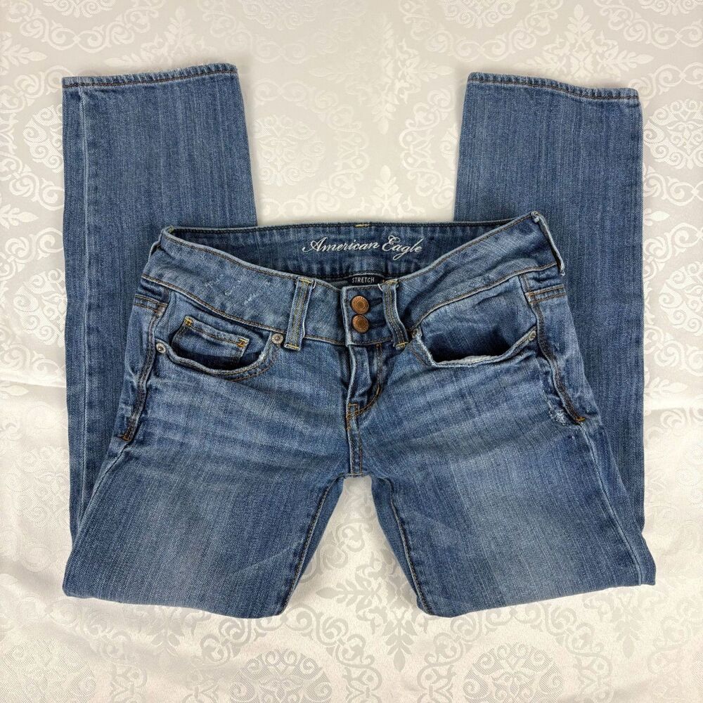 American Eagle Low Rise Y2K Stretch Artist Jean Capri Pedal Pusher 0 R